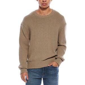 Frame Denim Mens  Crewneck Sweater, Tan